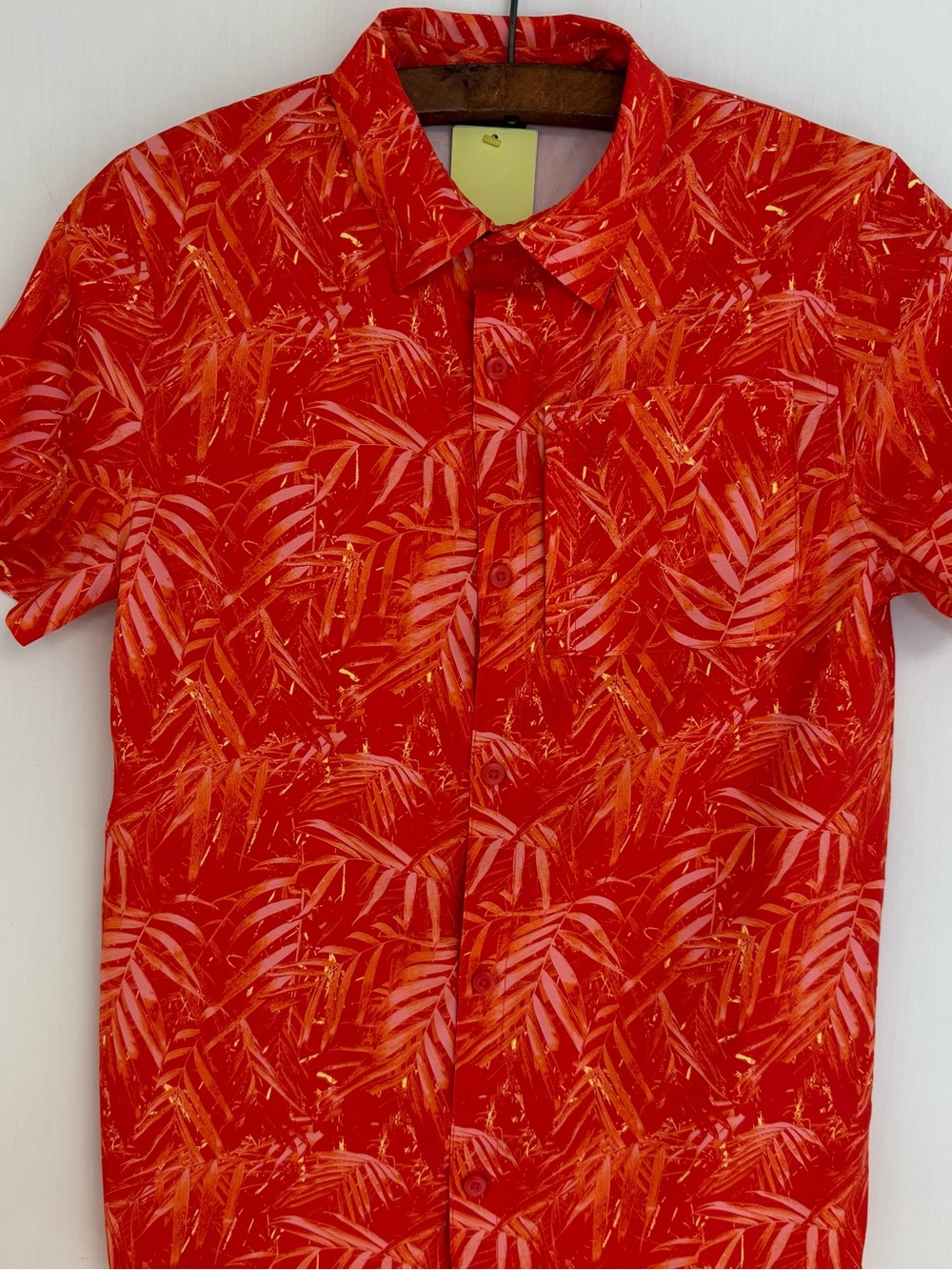 ALL IN MOTION Teenager Orange Tropical Button Down Shirt NWT